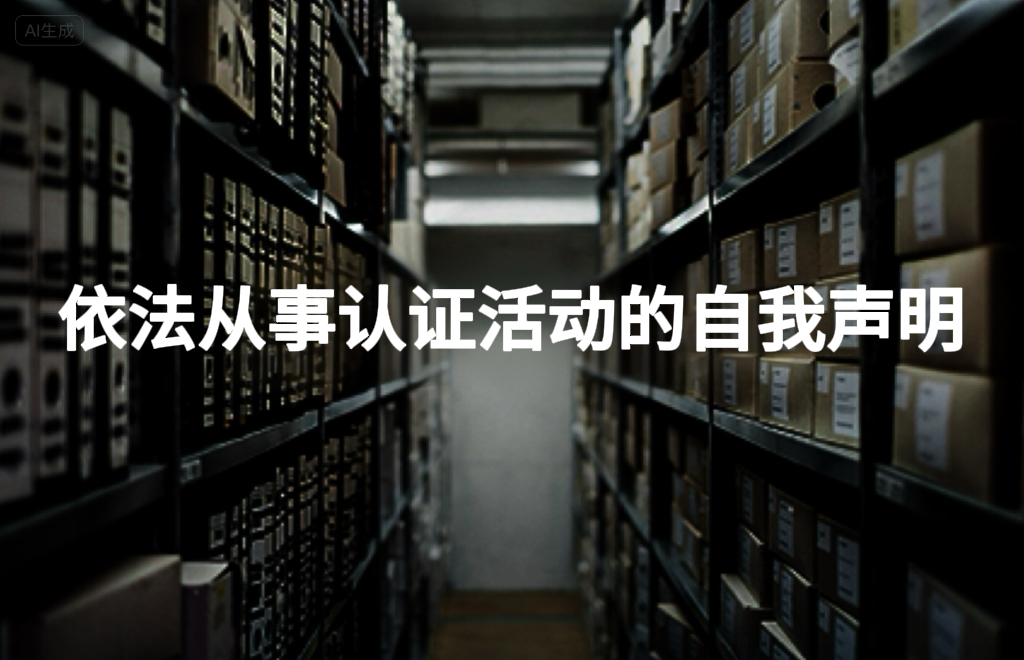 依法从事认证活动的自我声明